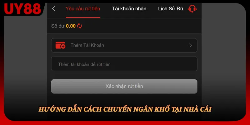 Hướng dẫn cách chuyển ngân khố tại nhà cái
